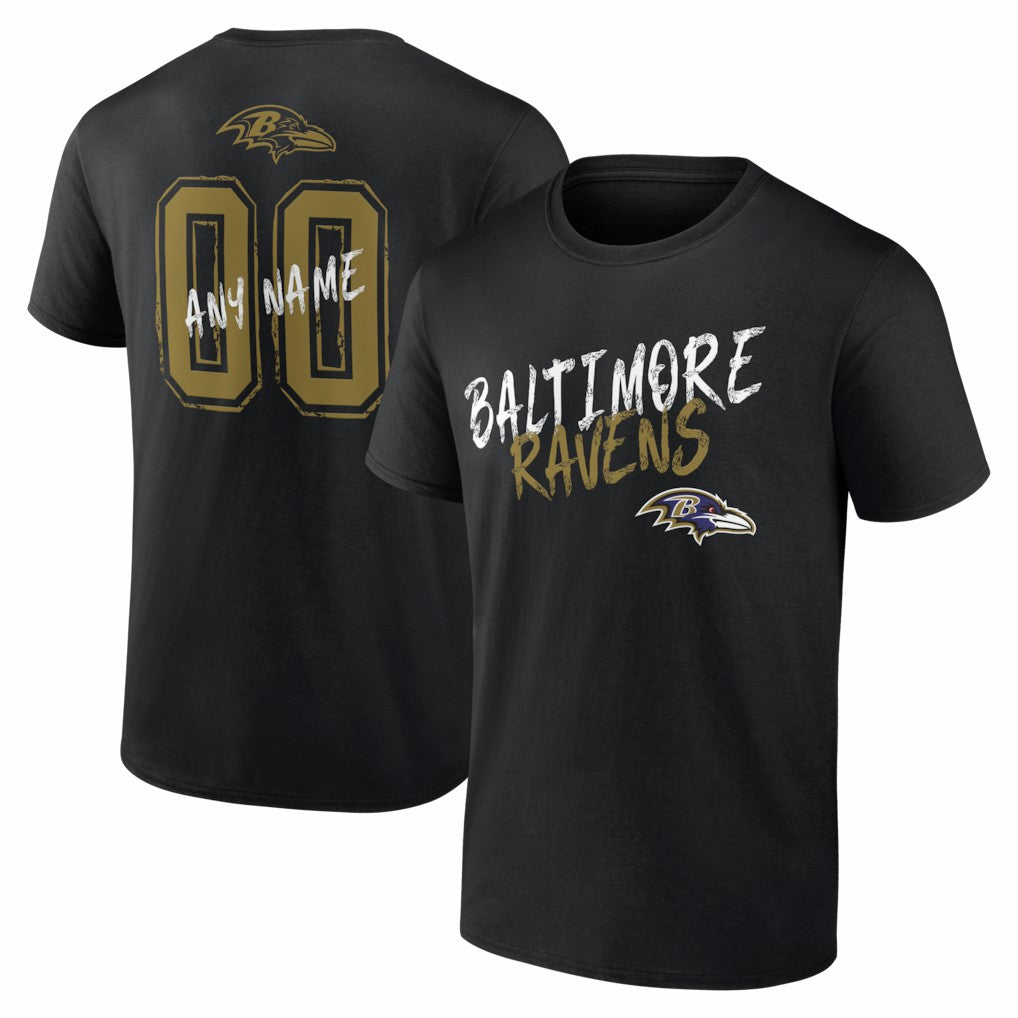 Hustle Personalized Name & Number T-Shirt - Baltimore Ravens T-shirts
