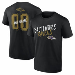 Hustle Personalized Name & Number T-Shirt - Baltimore Ravens T-shirts