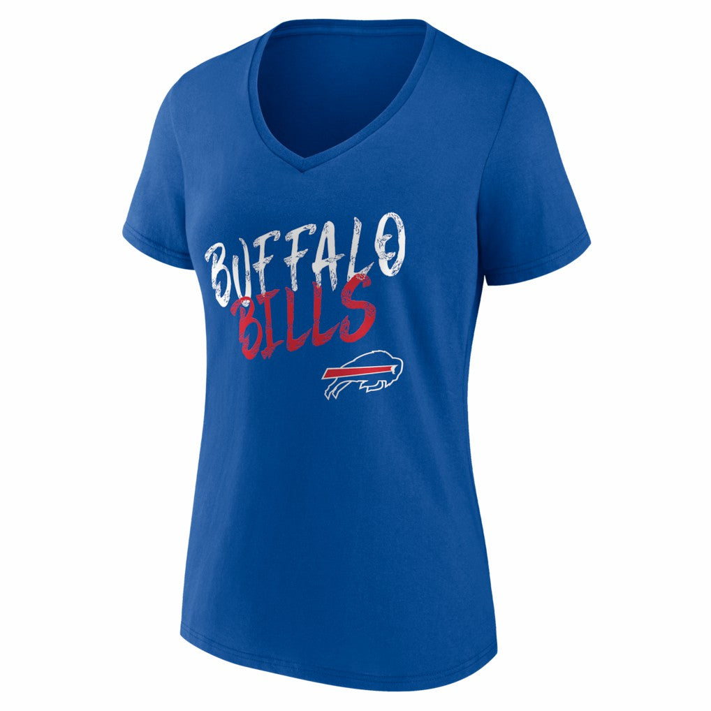 Women's Hustle Personalized Name & Number V-Neck T-Shirt - Buffalo Bills T-shirts