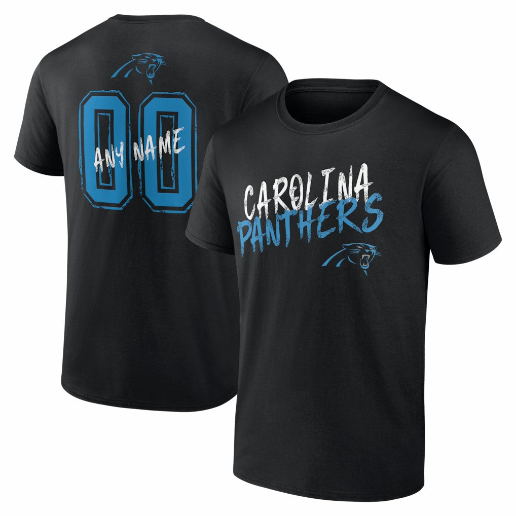 Hustle Personalized Name & Number T-Shirt - Carolina Panthers T-shirts