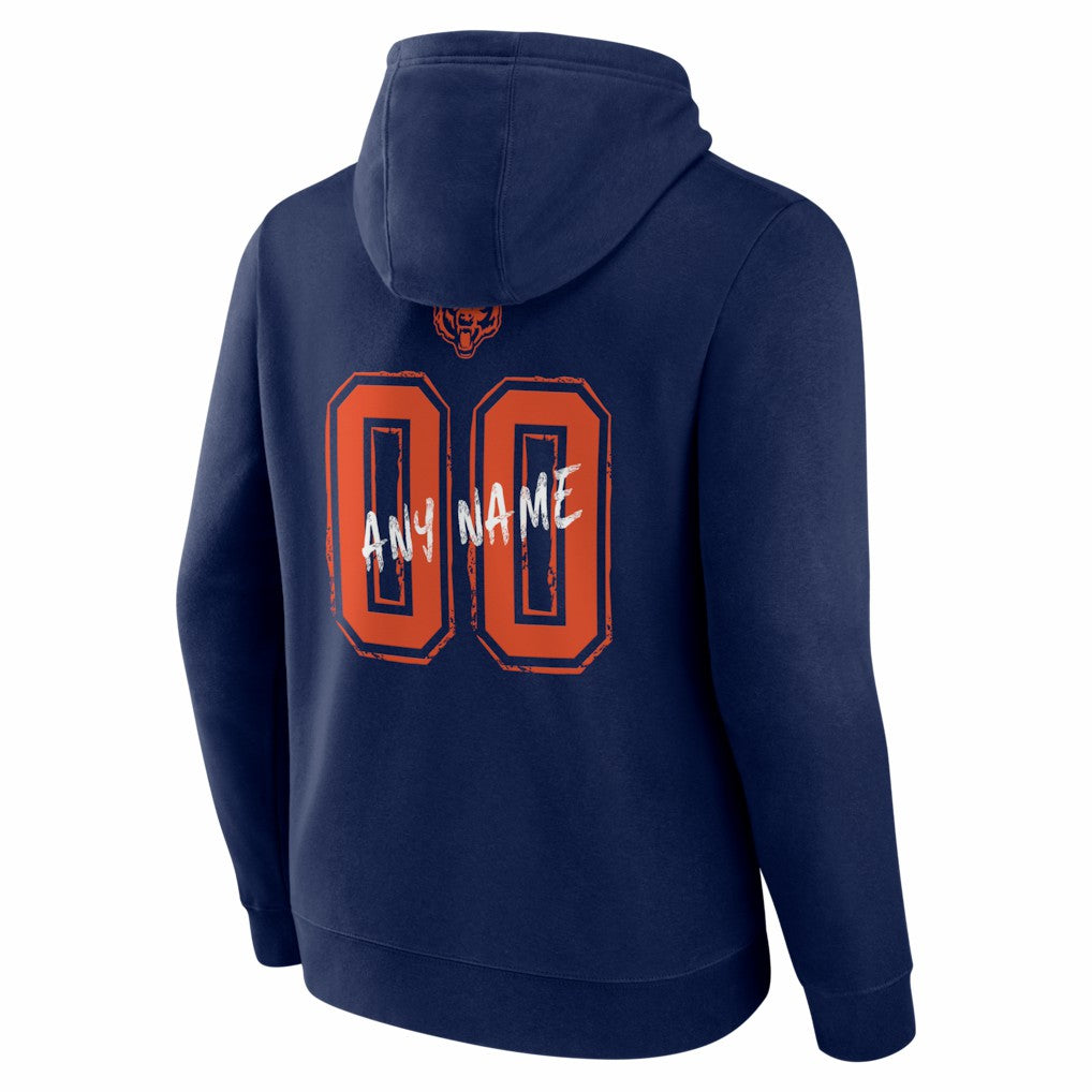 Hustle Personalized Name & Number Hoodie - Chicago Bears Hoodies