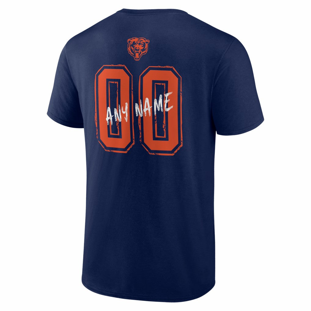 Hustle Personalized Name & Number T-Shirt - Chicago Bears T-shirts