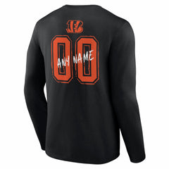 Hustle Personalized Name & Number Long Sleeve T-Shirt - Cincinnati Bengals T-shirts