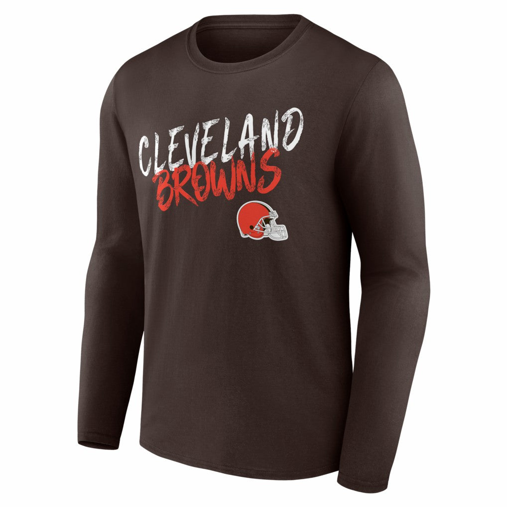 Hustle Personalized Name & Number Long Sleeve T-Shirt - Cleveland Browns T-shirts