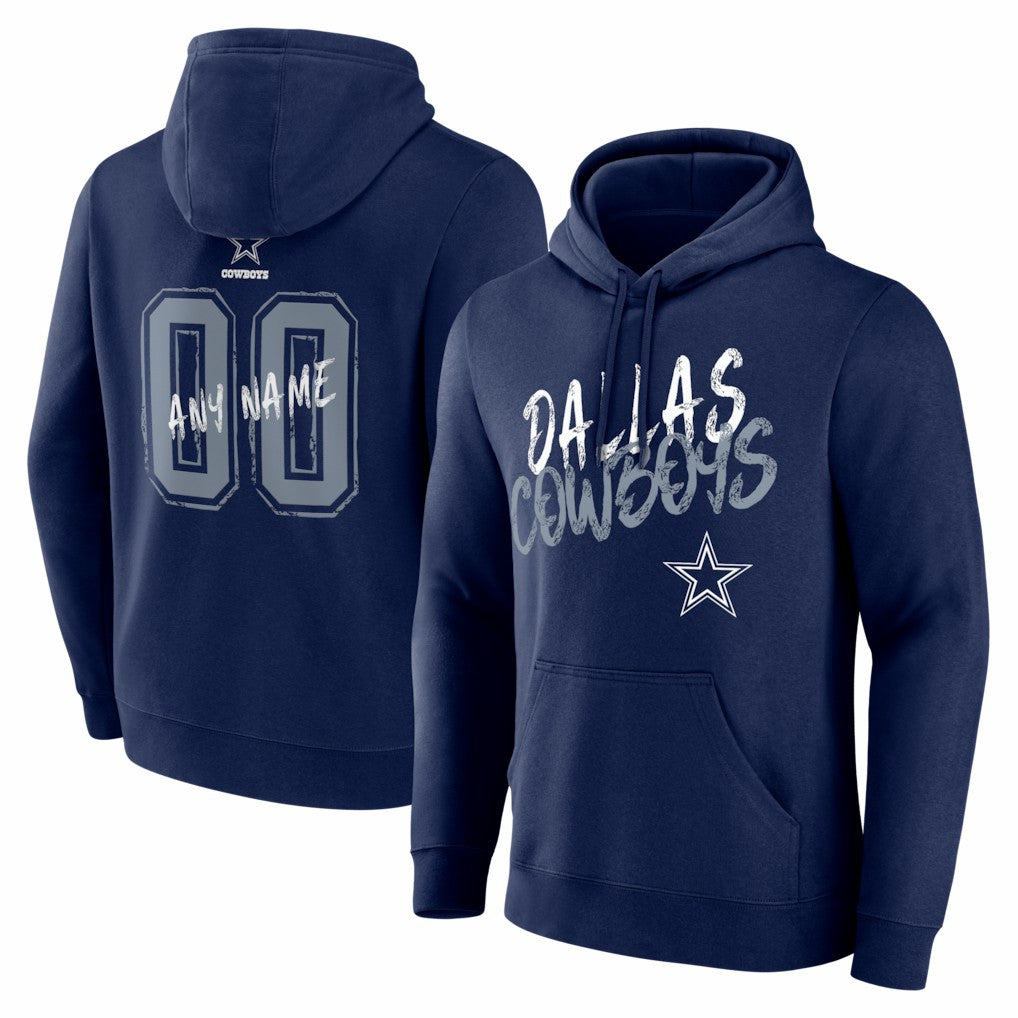 Hustle Personalized Name & Number Hoodie - Dallas Cowboys Hoodies