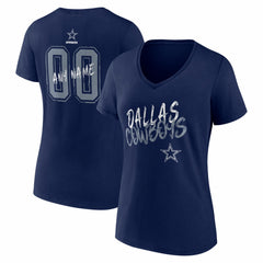 Women's Hustle Personalized Name & Number V-Neck T-Shirt - Dallas Cowboys T-shirts
