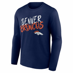 Hustle Personalized Name & Number Long Sleeve T-Shirt - Denver Broncos T-shirts