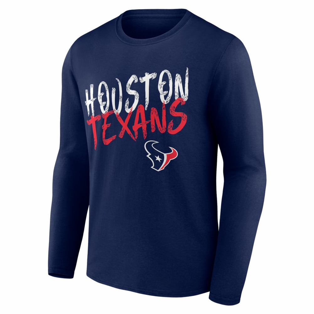 Hustle Personalized Name & Number Long Sleeve T-Shirt - Houston Texans T-shirts
