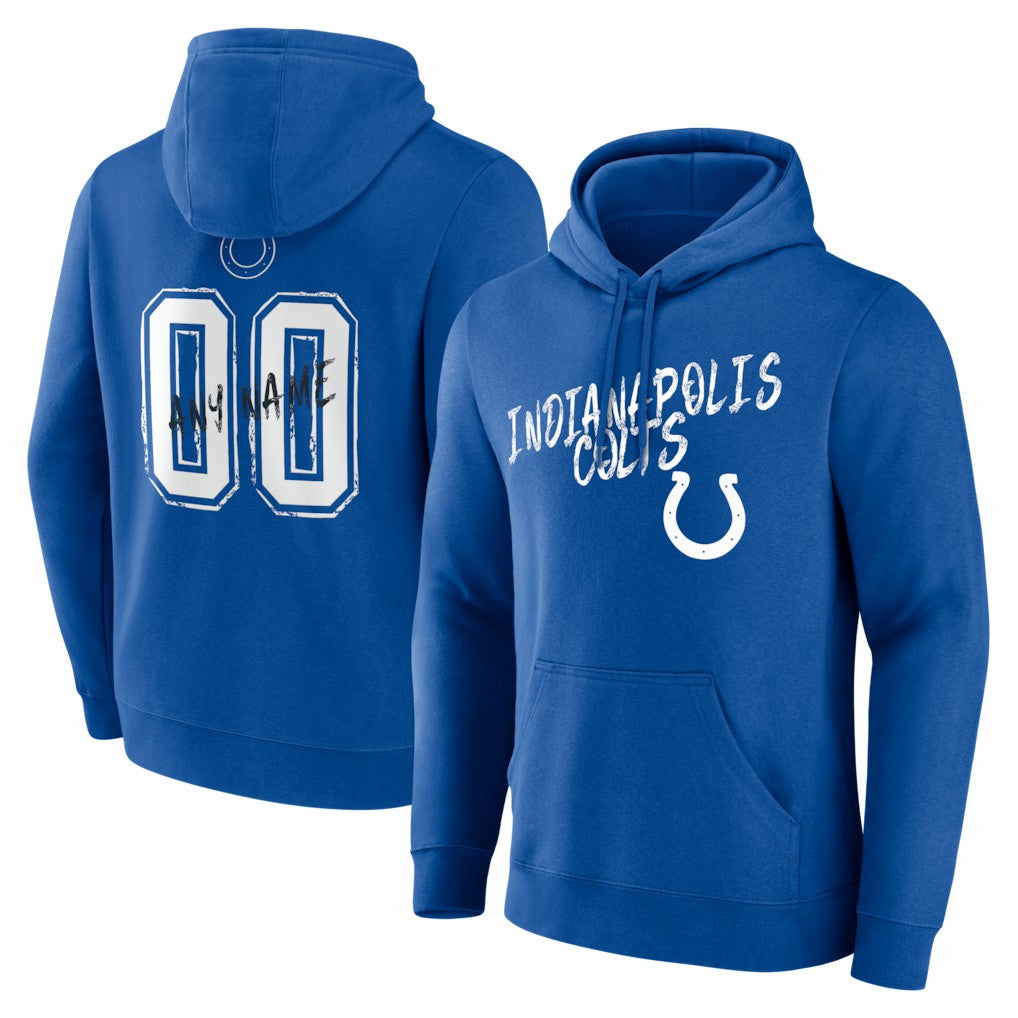 Hustle Personalized Name & Number Hoodie - Indianapolis Colts Hoodies