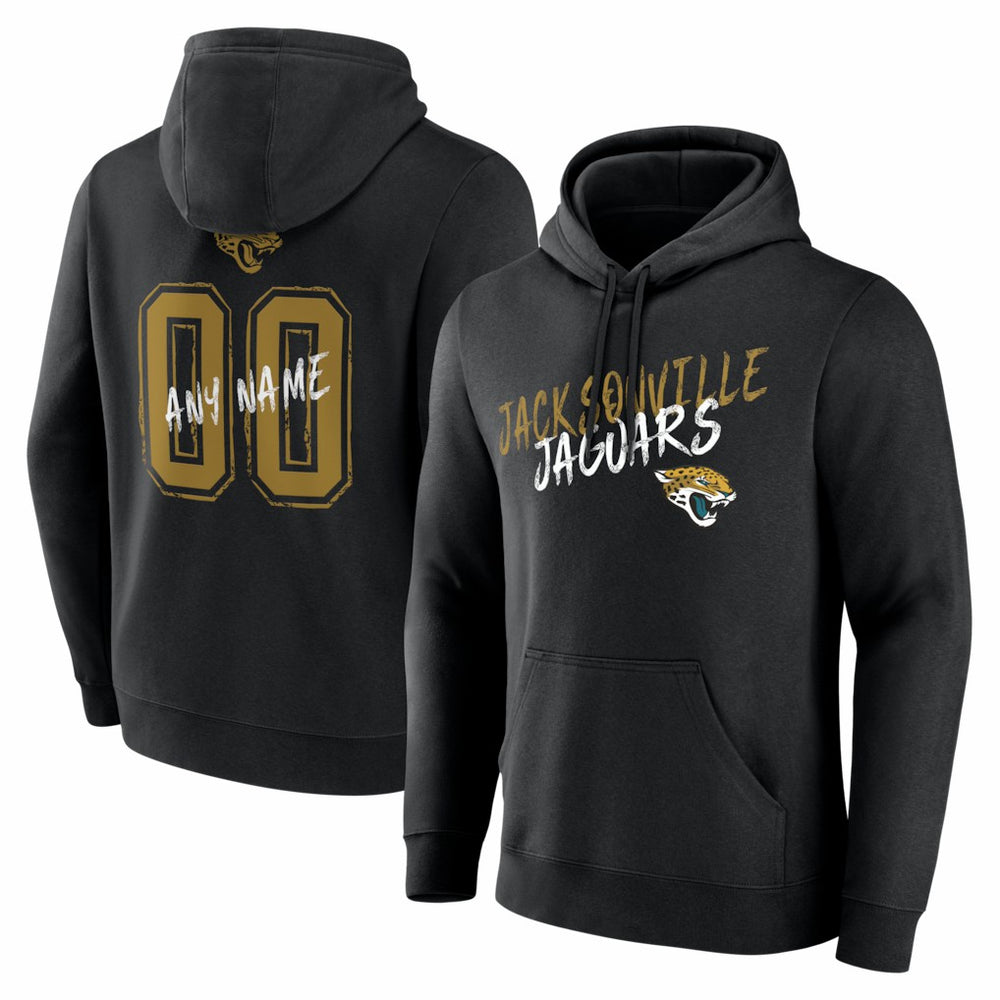 Hustle Personalized Name & Number Hoodie - Jacksonville Jaguars Hoodies
