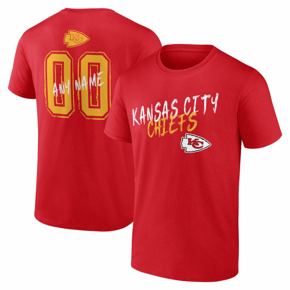 Hustle Personalized Name & Number T-Shirt - Kansas City Chiefs T-shirts