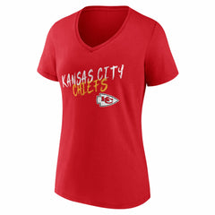 Women's Hustle Personalized Name & Number V-Neck T-Shirt - Kansas City Chiefs T-shirts