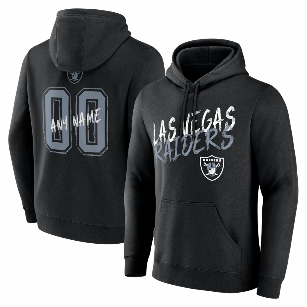 Hustle Personalized Name & Number Hoodie - Las Vegas Raiders Hoodies