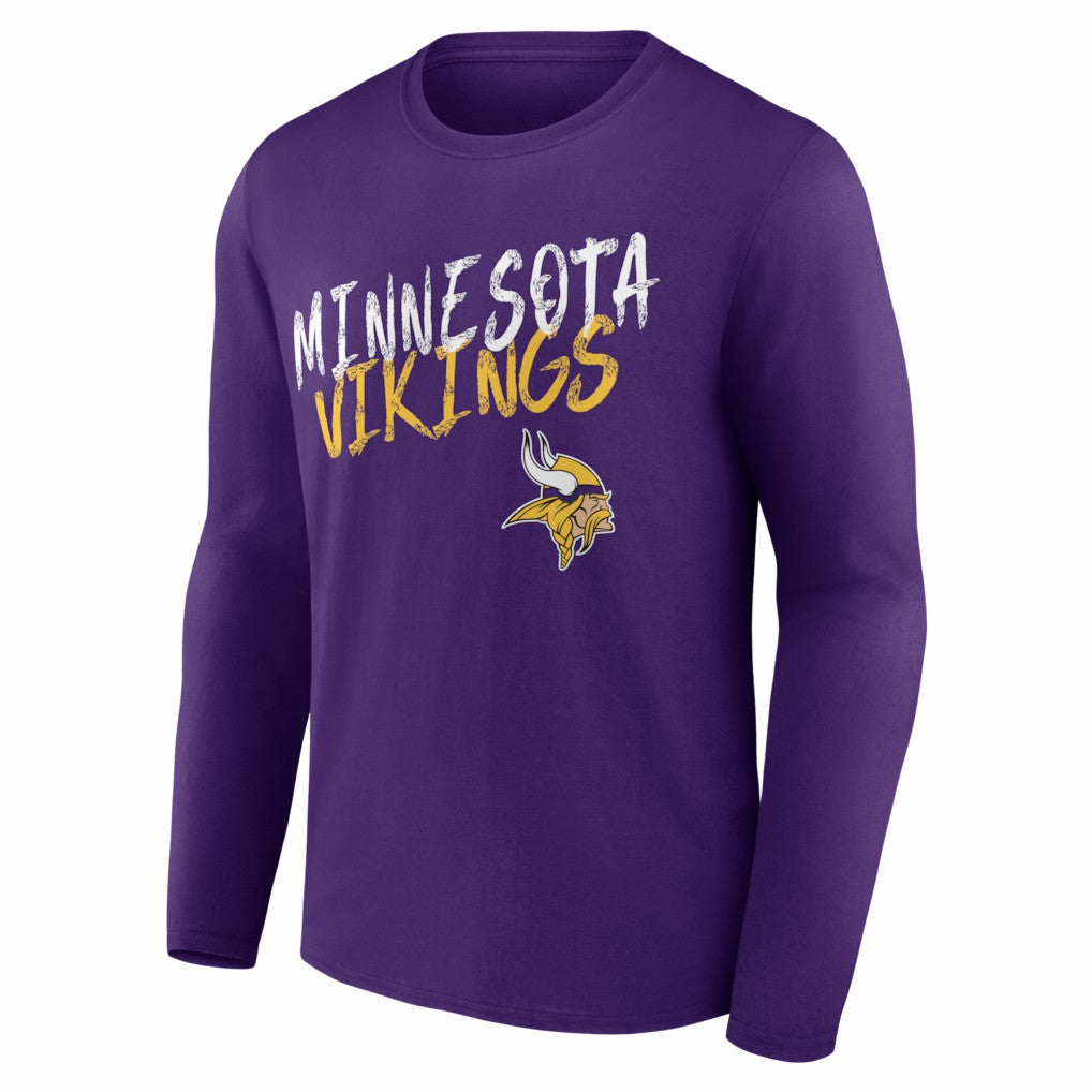 Hustle Personalized Name & Number Long Sleeve T-Shirt - Minnesota Vikings T-shirts