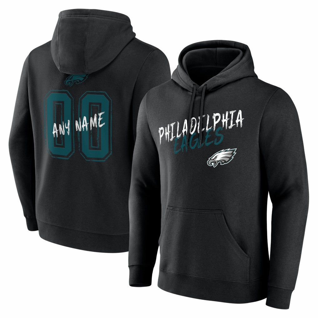 Hustle Personalized Name & Number Hoodie - Philadelphia Eagles Hoodies