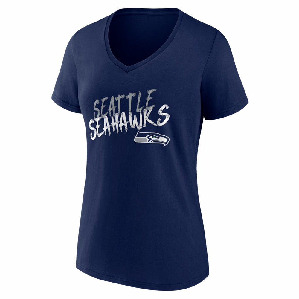Women's Hustle Personalized Name & Number V-Neck T-Shirt - Seattle Seahawks T-shirts