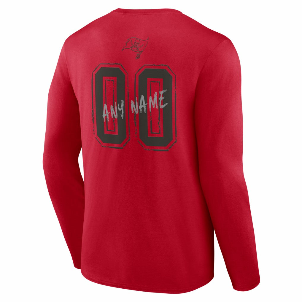 Hustle Personalized Name & Number Long Sleeve T-Shirt - Tampa Bay Buccaneers T-shirts