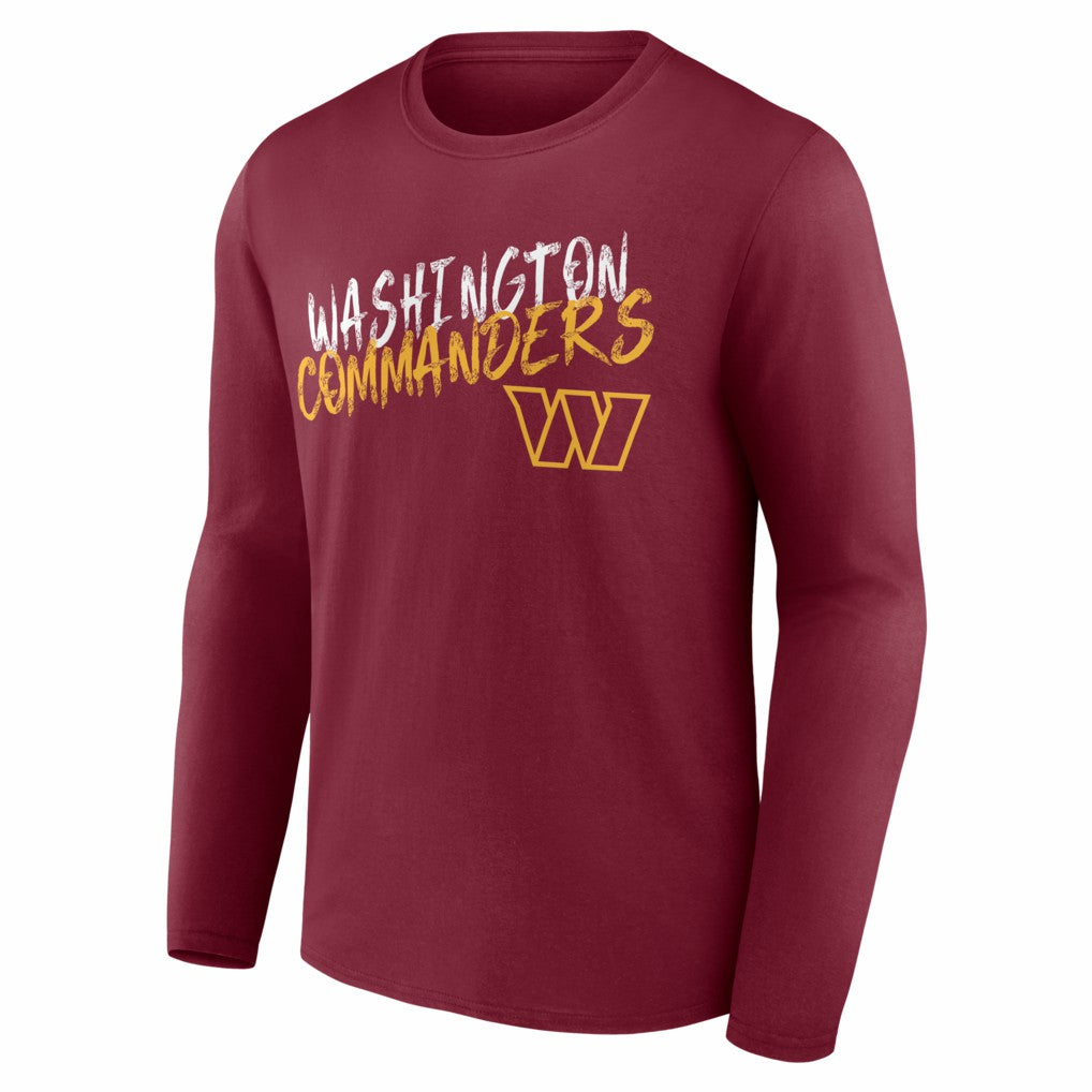 Hustle Personalized Name & Number Long Sleeve T-Shirt - Washington Commanders T-shirts