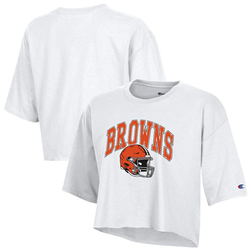 Women's Boyfriend Cropped T-Shirt - Cleveland Browns T-shirts