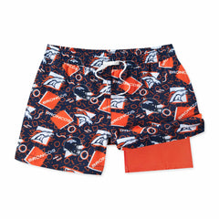 Chubbies Game Day Fit Classic Lined Swim Trunks - Denver Broncos
