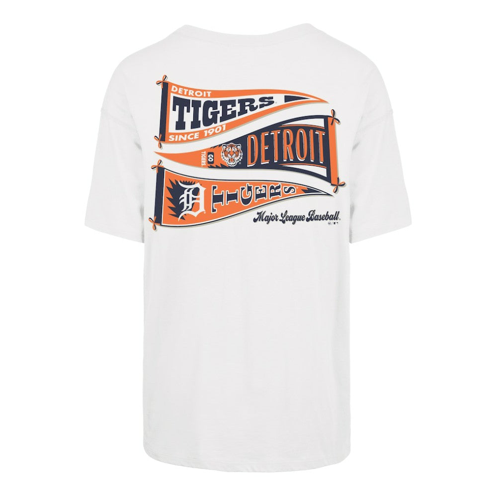 Sand Detroit Tigers '47 Women's Bow & Banner Sadie T-Shirt