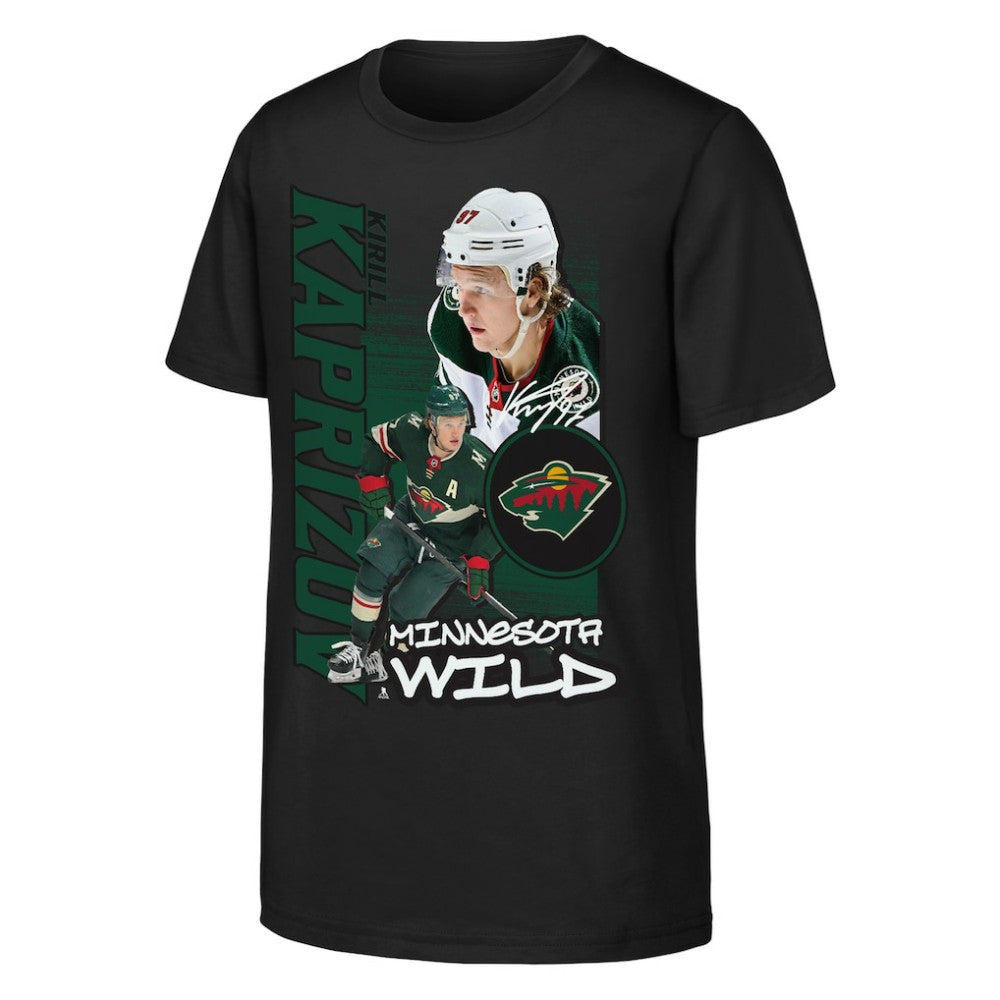 NHL Kirill Kaprizov Minnesota Wild Outerstuff Youth Playmaker T-Shirt