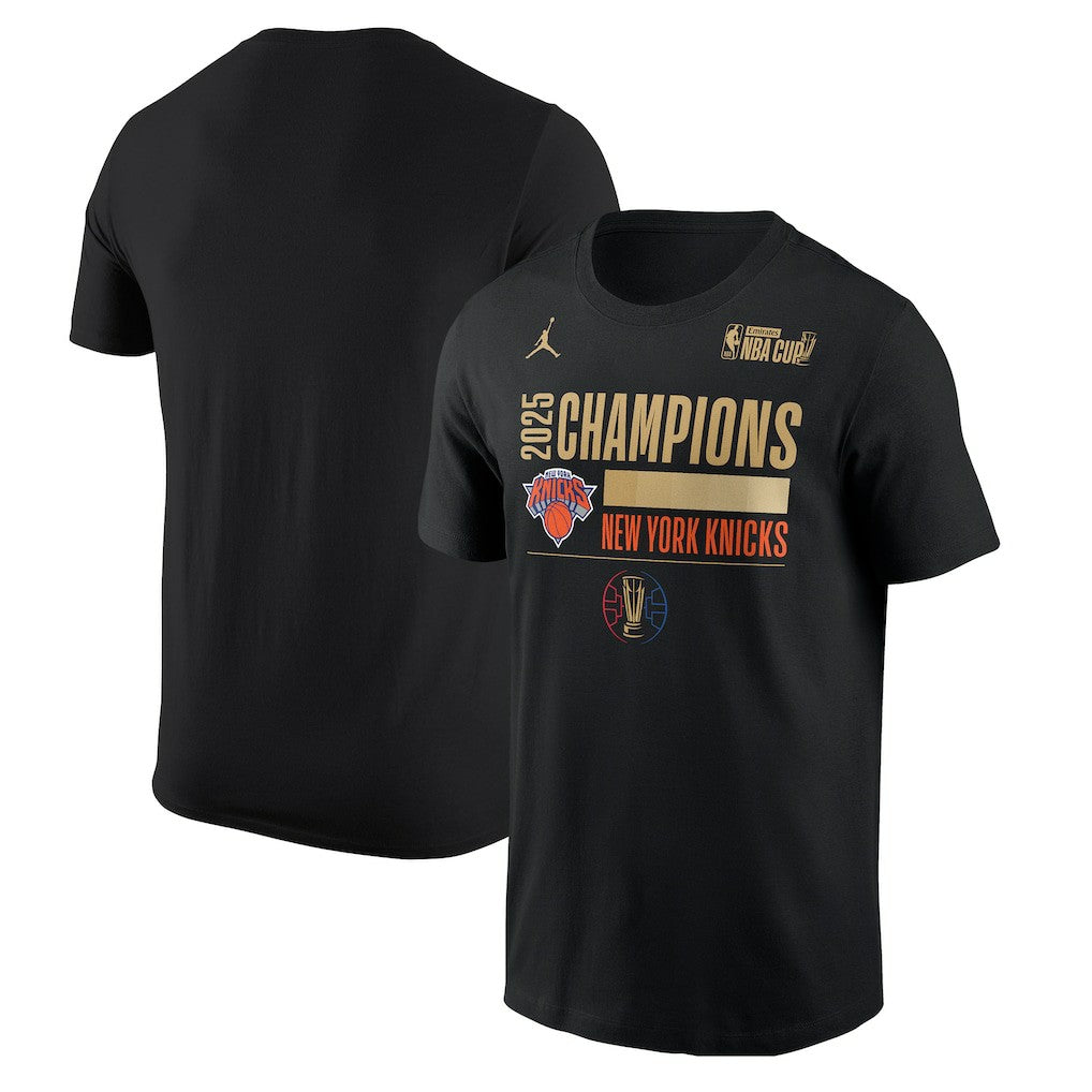 New York Knicks Jordan Brand 2025 NBA Cup Champions Locker Room T-Shirt