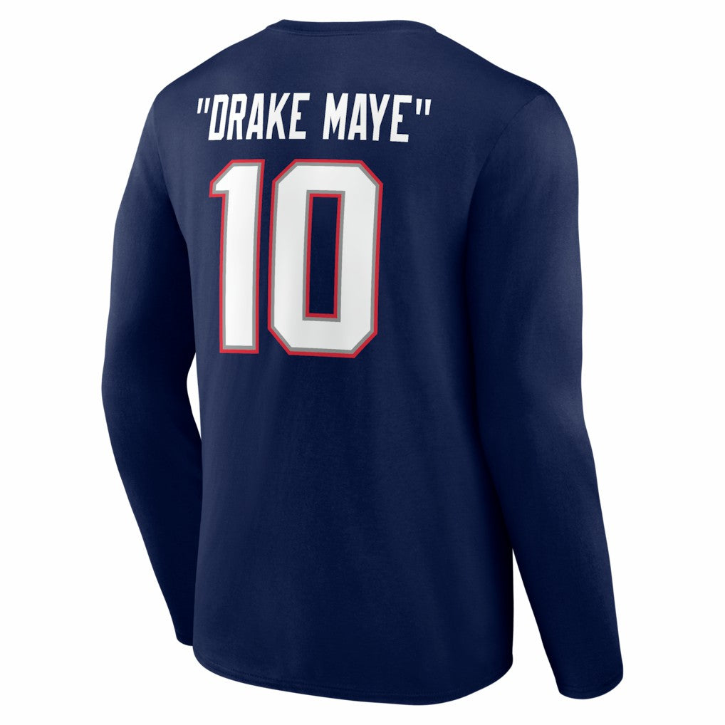Drake Maye  Nickname Long Sleeve T-Shirt - New England Patriots T-shirts
