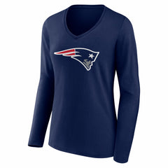 Drake Maye  Women's Nickname V-Neck Long Sleeve T-Shirt - New England Patriots T-shirts