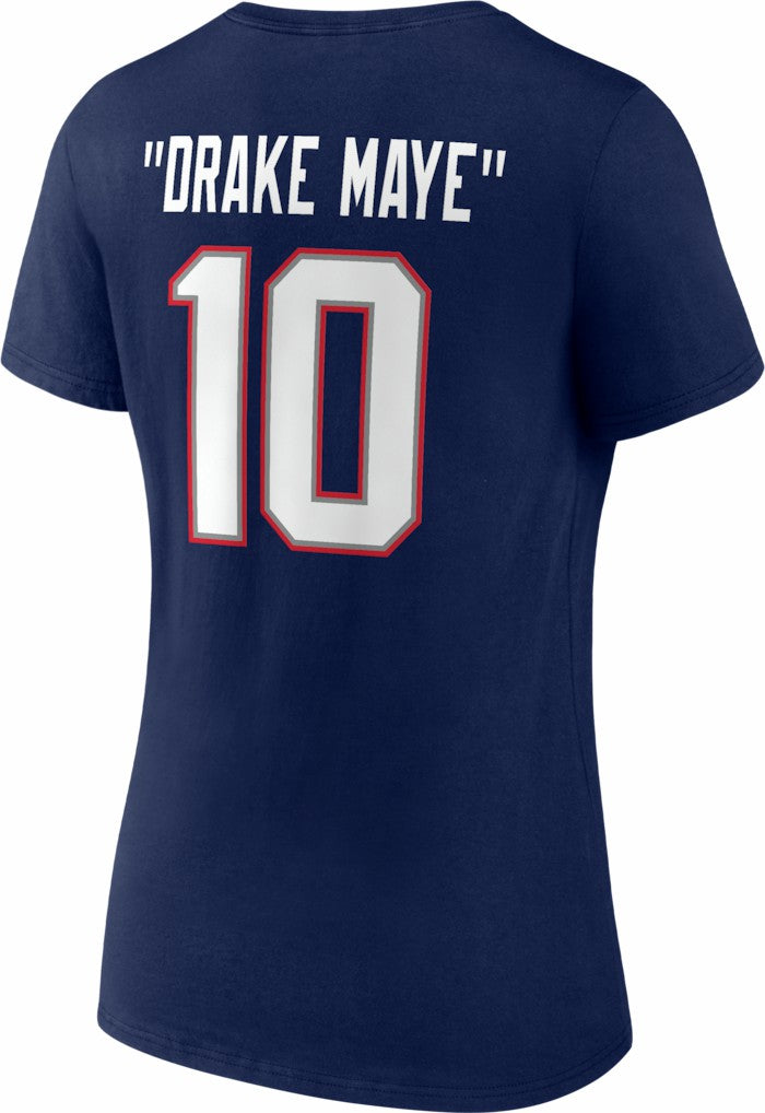 Drake Maye  Women's Nickname V-Neck T-Shirt - New England Patriots T-shirts