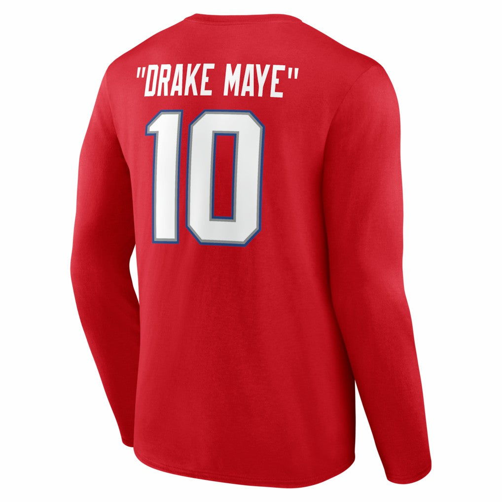 Drake Maye  Nickname Long Sleeve T-Shirt - New England Patriots T-shirts