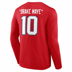 Drake Maye  Nickname Long Sleeve T-Shirt - New England Patriots T-shirts