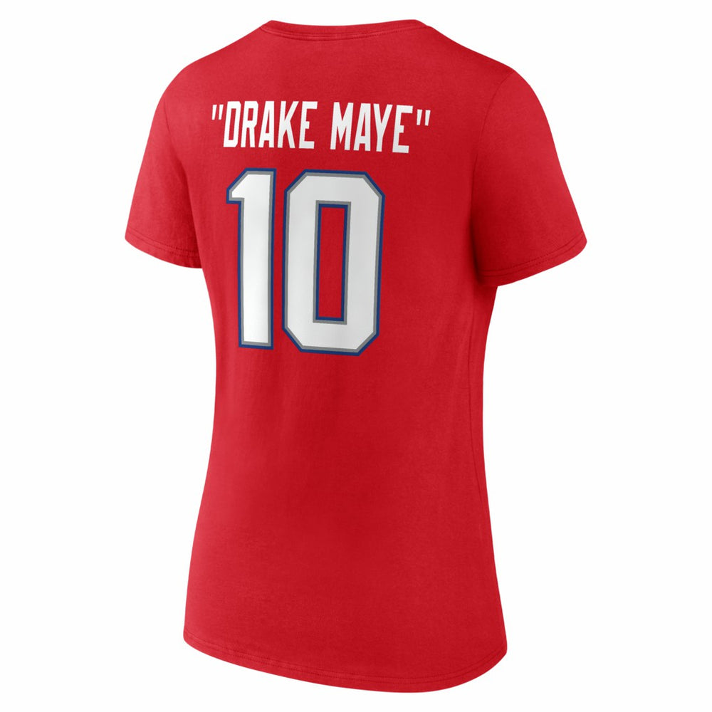 Drake Maye  Women's Nickname V-Neck T-Shirt - New England Patriots T-shirts