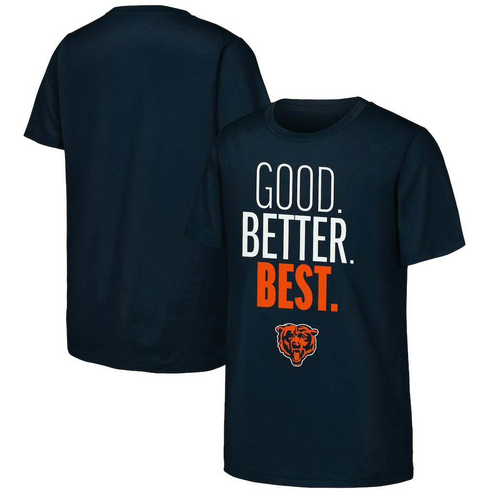 Outerstuff Youth Good. Better. Best. T-Shirt - Chicago Bears T-shirts