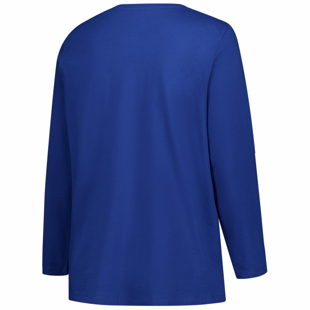 Women's Plus Size Primary Logo Long Sleeve Scoop Neck T-Shirt - Denver Broncos T-shirts