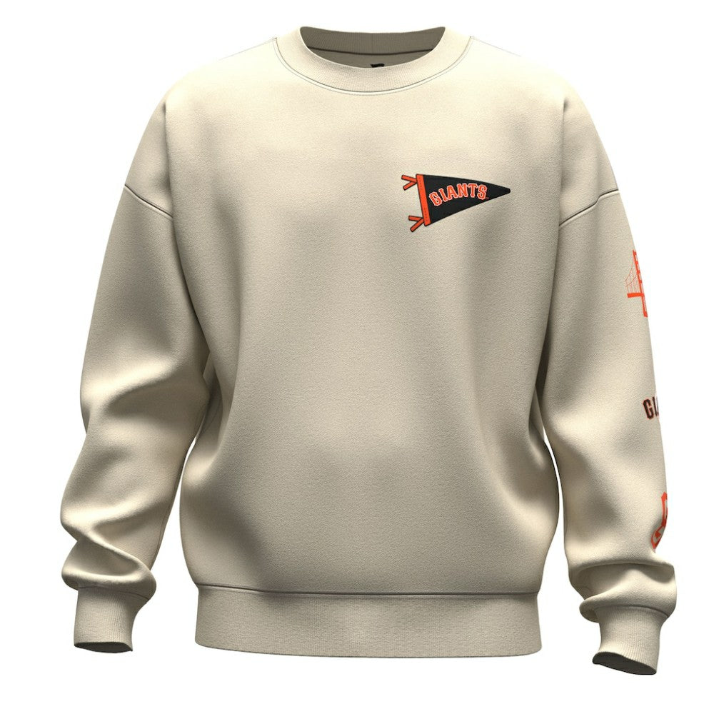 Tan San Francisco Giants Fanatics Unisex Spirit Jersey Fleece Crewneck Pennant Sweatshirt