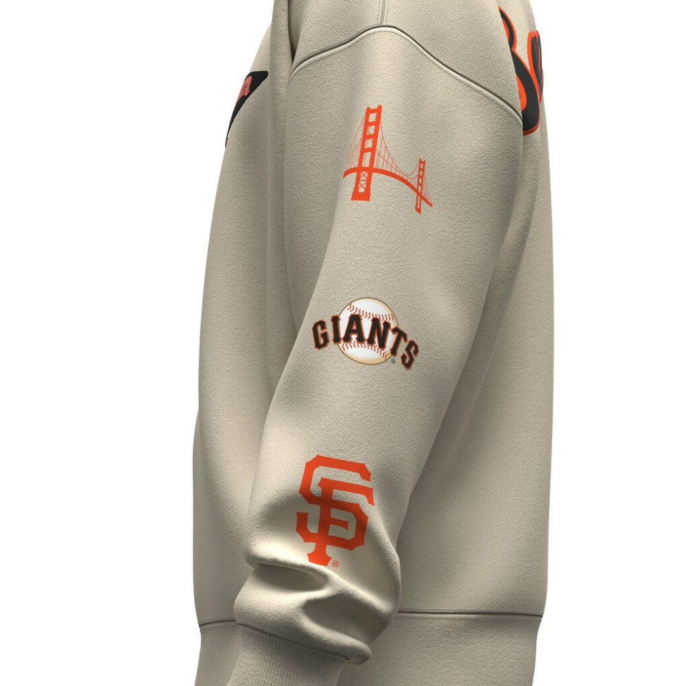 Tan San Francisco Giants Fanatics Unisex Spirit Jersey Fleece Crewneck Pennant Sweatshirt