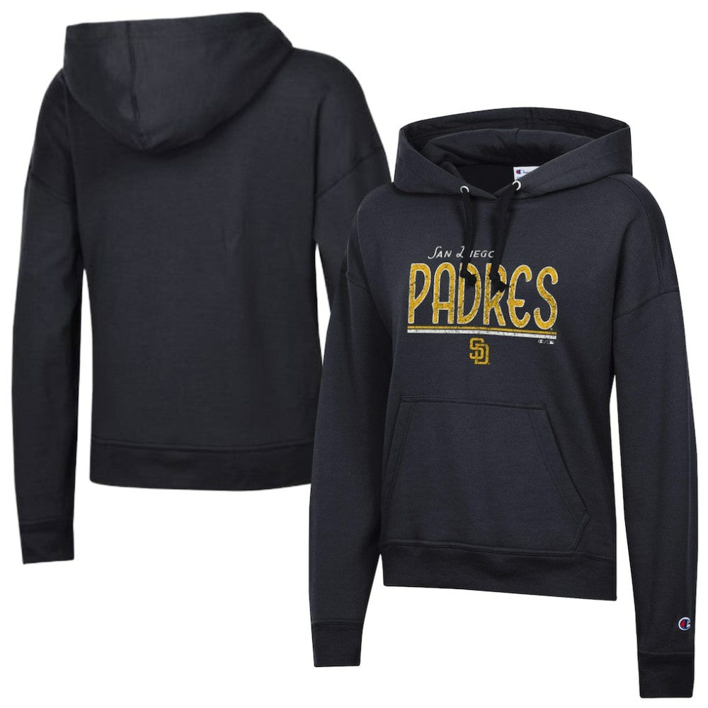 Black San Diego Padres Champion Women's Vintage Powerblend Hoodie