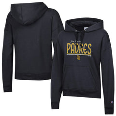 Black San Diego Padres Champion Women's Vintage Powerblend Hoodie