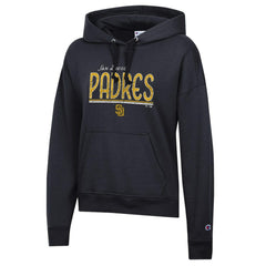 Black San Diego Padres Champion Women's Vintage Powerblend Hoodie