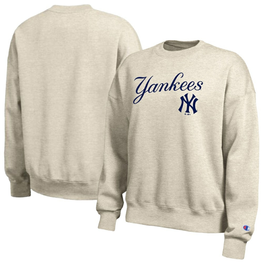 Oatmeal New York Yankees Champion Women's All-Star Sweatshirt