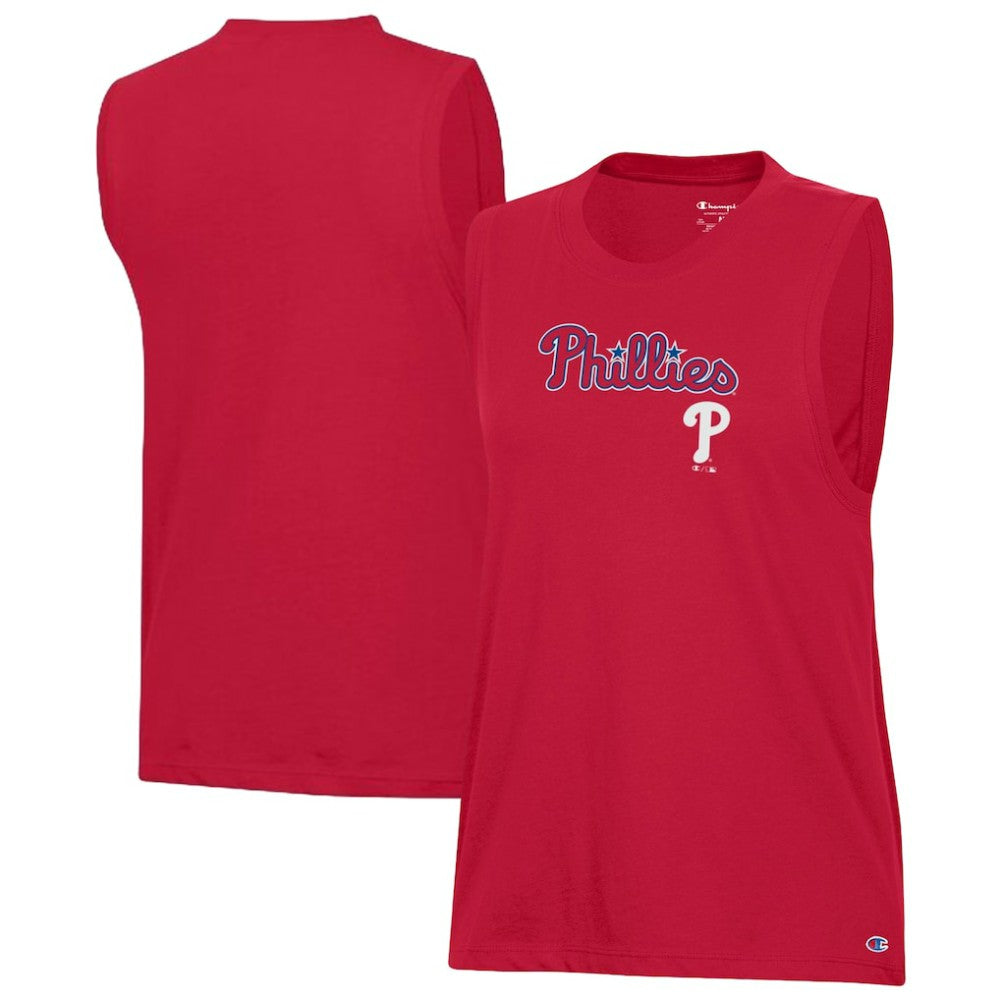 Red Philadelphia Phillies Champion Women's Muscle Tank Top