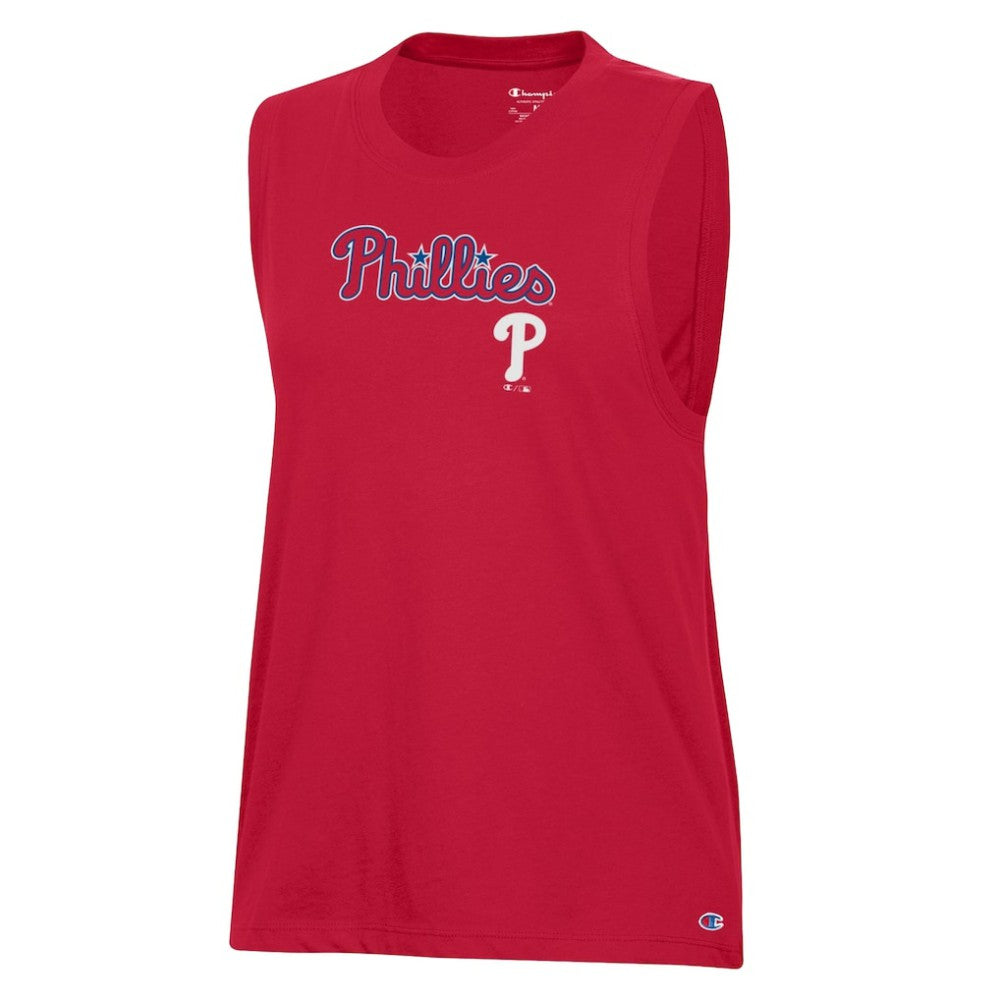 Red Philadelphia Phillies Champion Women's Muscle Tank Top