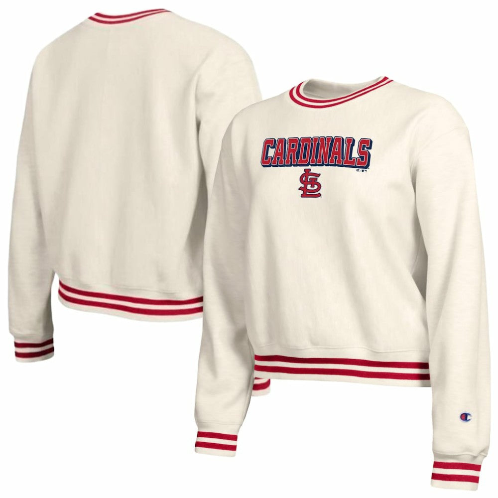 Cream St. Louis Cardinals Champion Women's Reverse Weave Sweatshirt