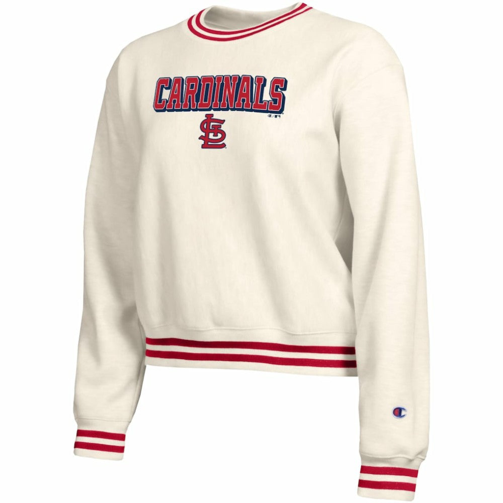 Cream St. Louis Cardinals Champion Women's Reverse Weave Sweatshirt