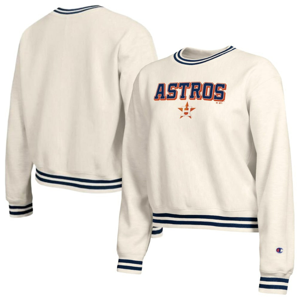 Cream Houston Astros Champion Women's Reverse Weave Sweatshirt
