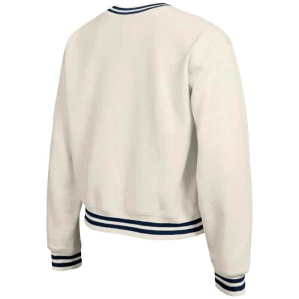 Cream Atlanta Braves Champion Women's Reverse Weave Sweatshirt