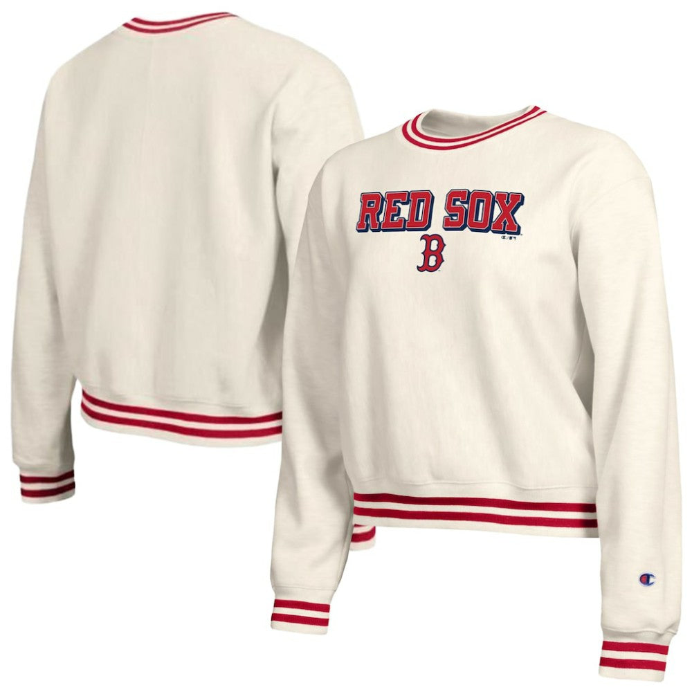 Cream Boston Red Sox Champion Women's Reverse Weave Sweatshirt