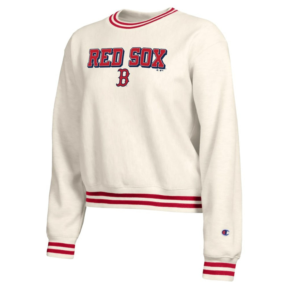 Cream Boston Red Sox Champion Women's Reverse Weave Sweatshirt