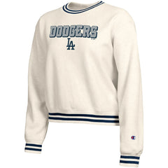 Cream Los Angeles Dodgers Champion Women's Reverse Weave Sweatshirt